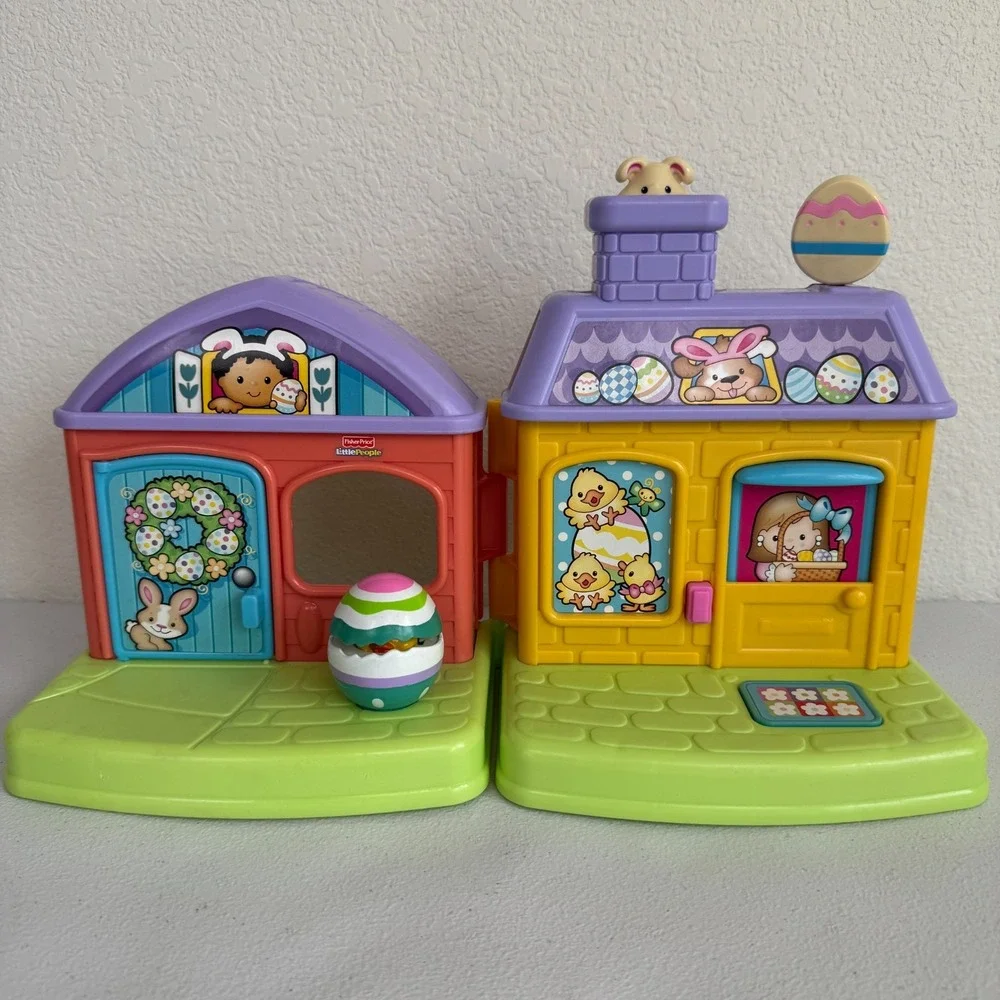 Fisher Price Little People Easter House P8224 2009 Bunny Egg Playset Rare